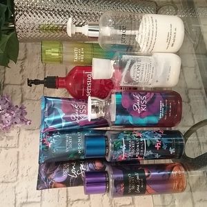 10 piece body sprays, lotions, shower gel